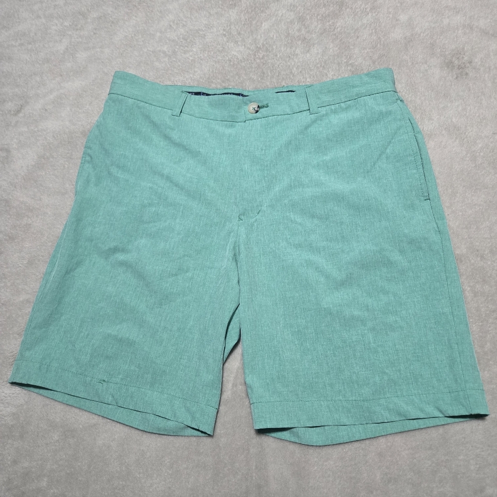 TailorByrd Collection Chino Golf Shorts Mens Size 34 Flat Front Green